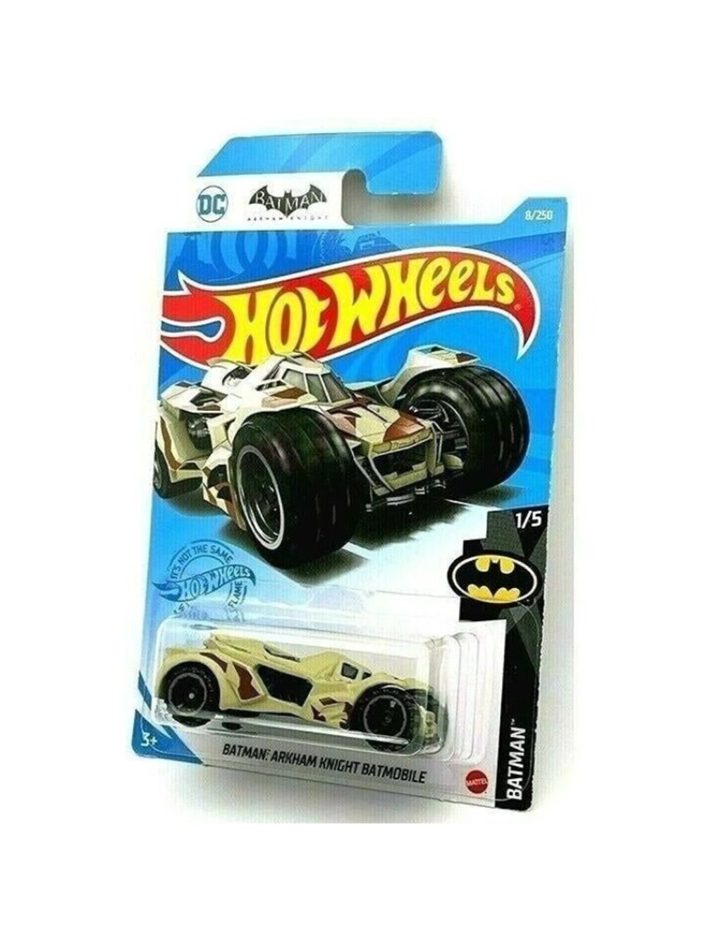 Die Cast Hot Wheels 2020 CAMO Arkham Knight Batmobile Batman 1/5 Card 8/250